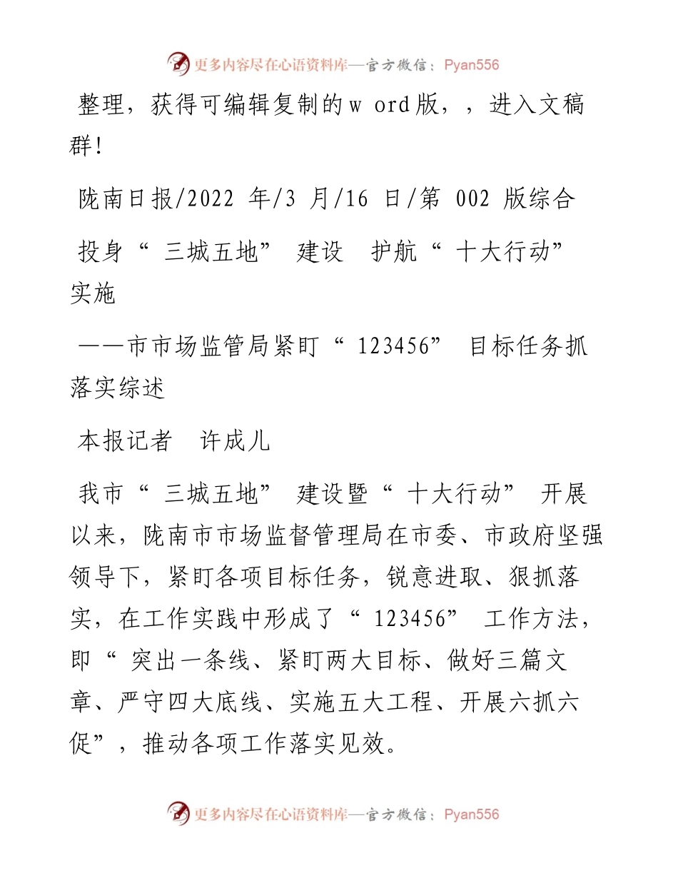 .03.16本报记者许成儿：投身三城五地建设护航十大行动实施.docx_第1页