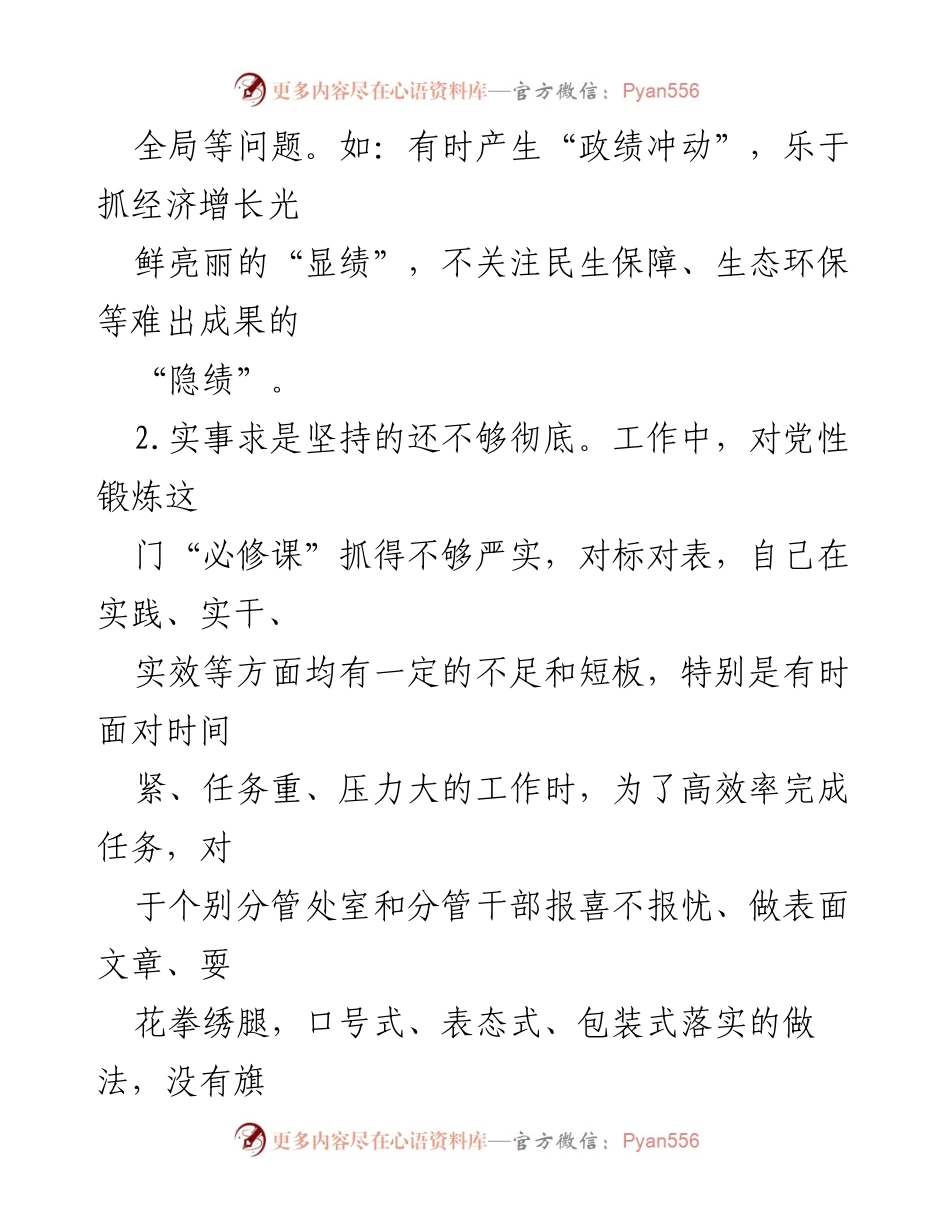 [调研报告] 2024年工作总结 - 政绩观与落实问题整改措施探讨.docx_第2页