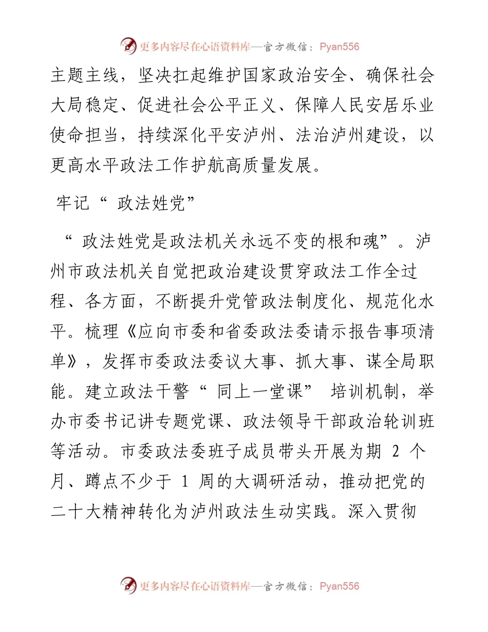 .12.30泸州市委政法委：以更高水平政法工作护航高质量发展.docx_第2页