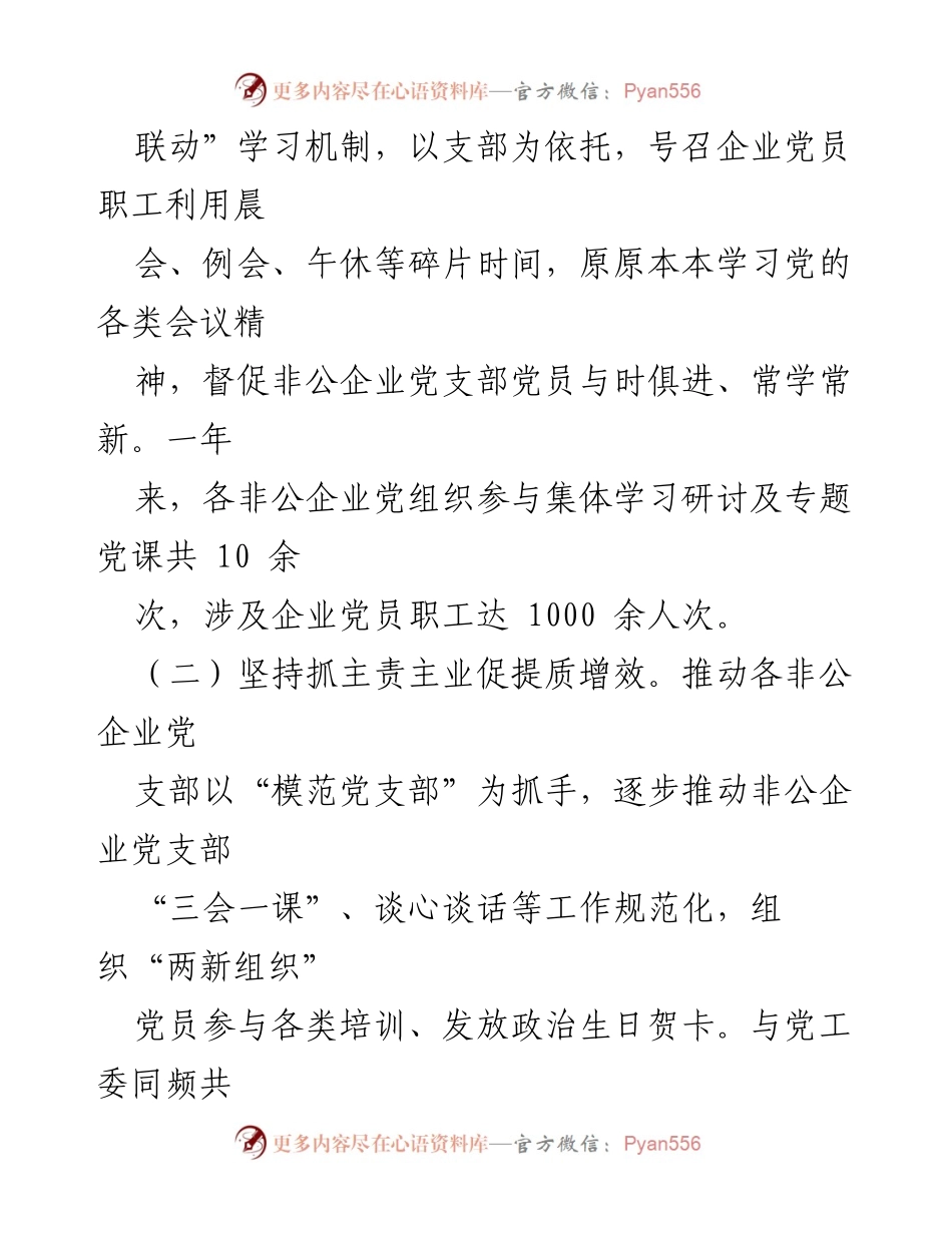 [党建述职报告] 年度总结 - 2022年度园区“两新组织”党建工作述职报告.docx_第2页