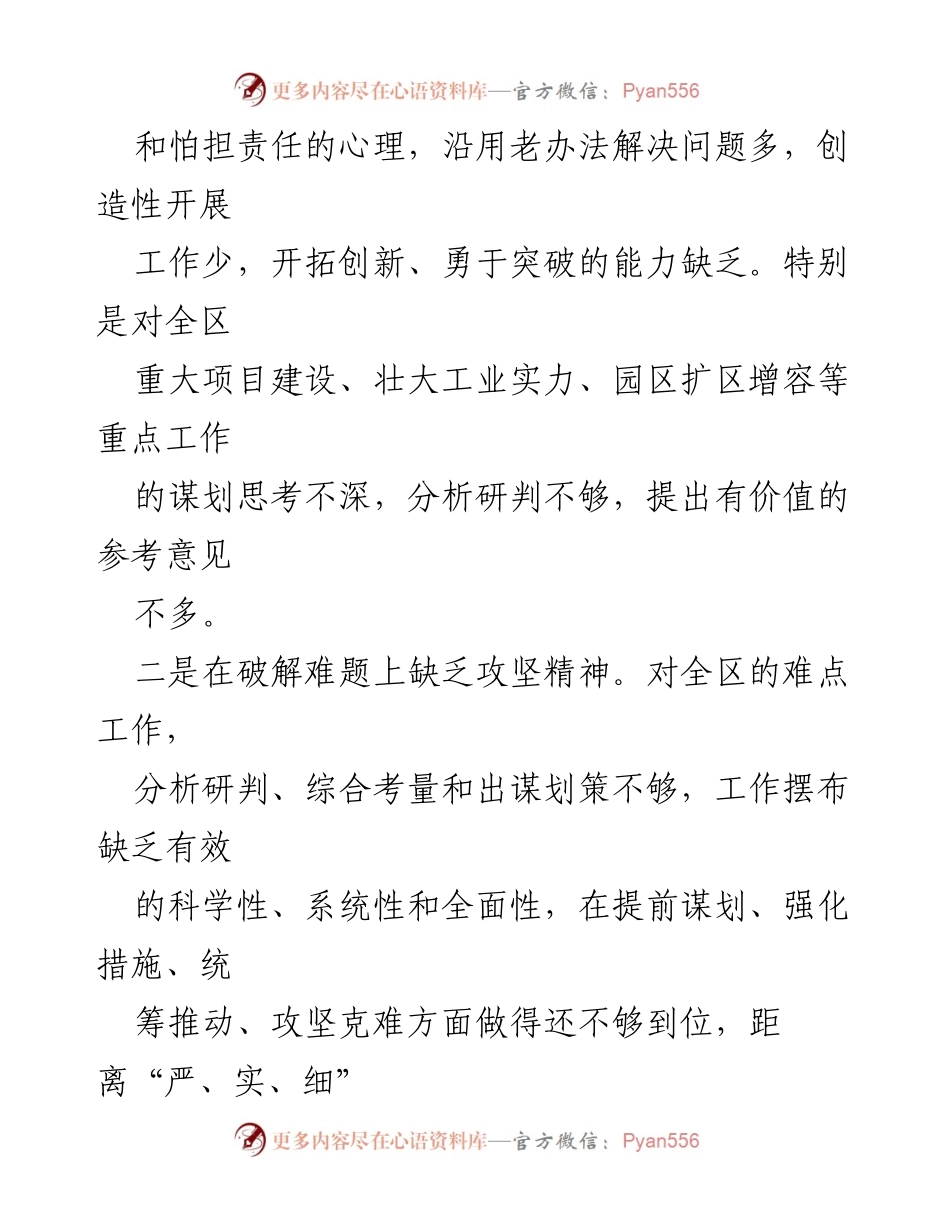 [调研报告] 2024年工作总结 - 求真务实与狠抓落实中的创新与攻坚精神不足问题分析.docx_第2页