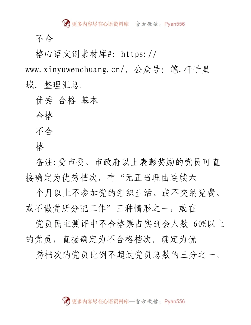[备案表] 党员评议 - 民主评议党员工作备案表.docx_第2页