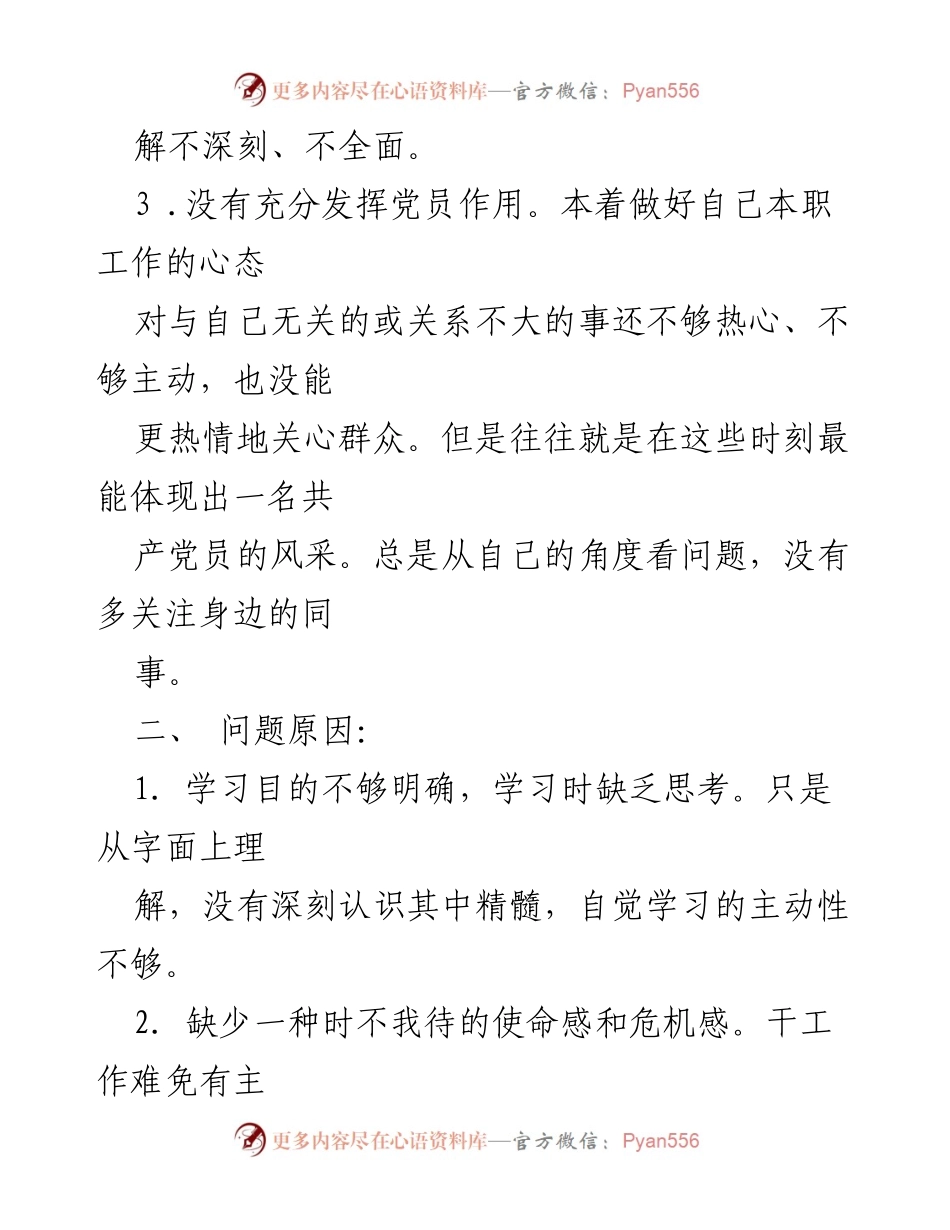 [报告] 东港石油公司 - 纪检巡察干部党性分析与整改措施报告.docx_第2页