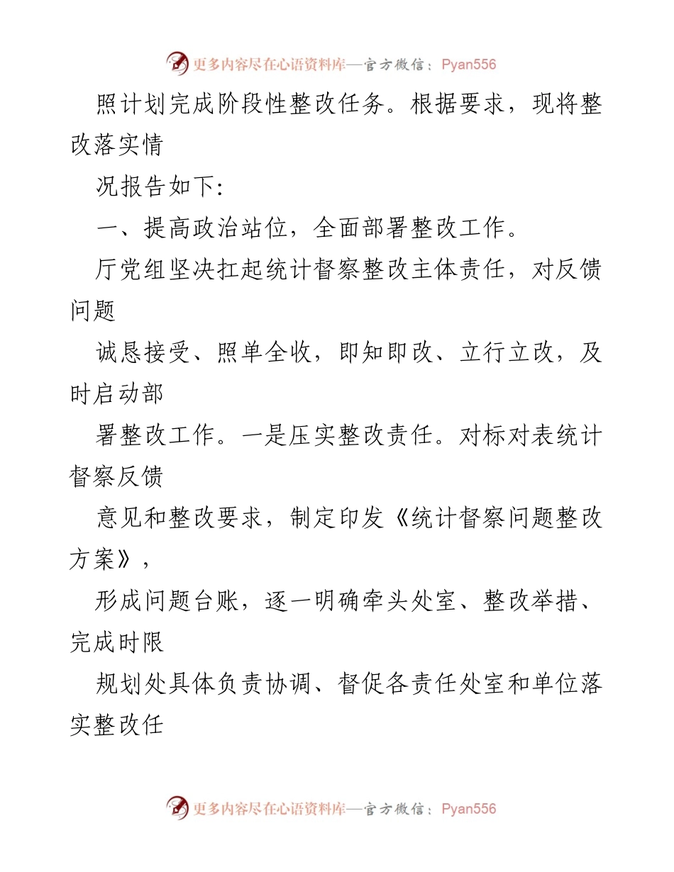 [报告] 统计督察 - 省X厅统计督察反馈意见整改落实情况报告.docx_第2页