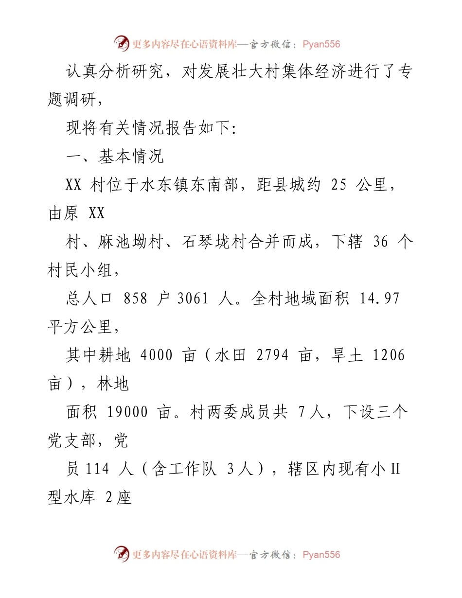 [调研报告] 村级经济发展 - XX村集体经济发展调研报告.docx_第2页