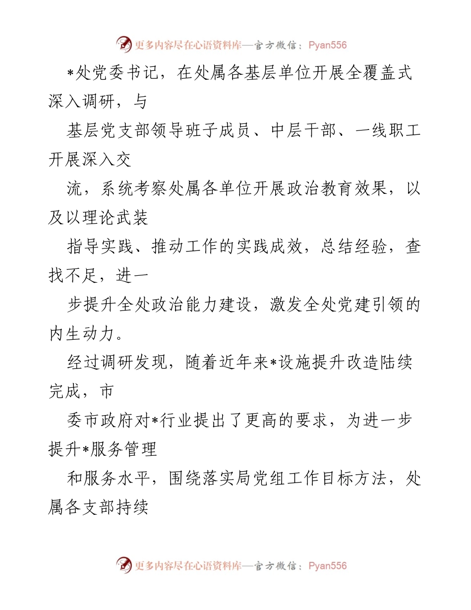 [调研报告] 党委书记调研 - 提升政治能力建设，推动党建引领高质量发展.docx_第2页