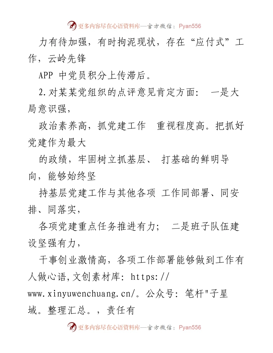[点评意见] 党建工作会议 - 基层党建工作点评与改进建议.docx_第2页