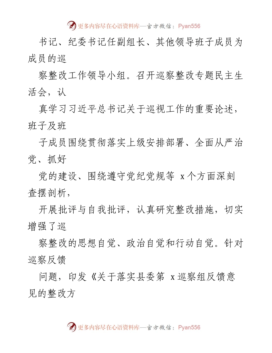 [报告] 镇党委 - 巡察整改进展情况报告.docx_第2页