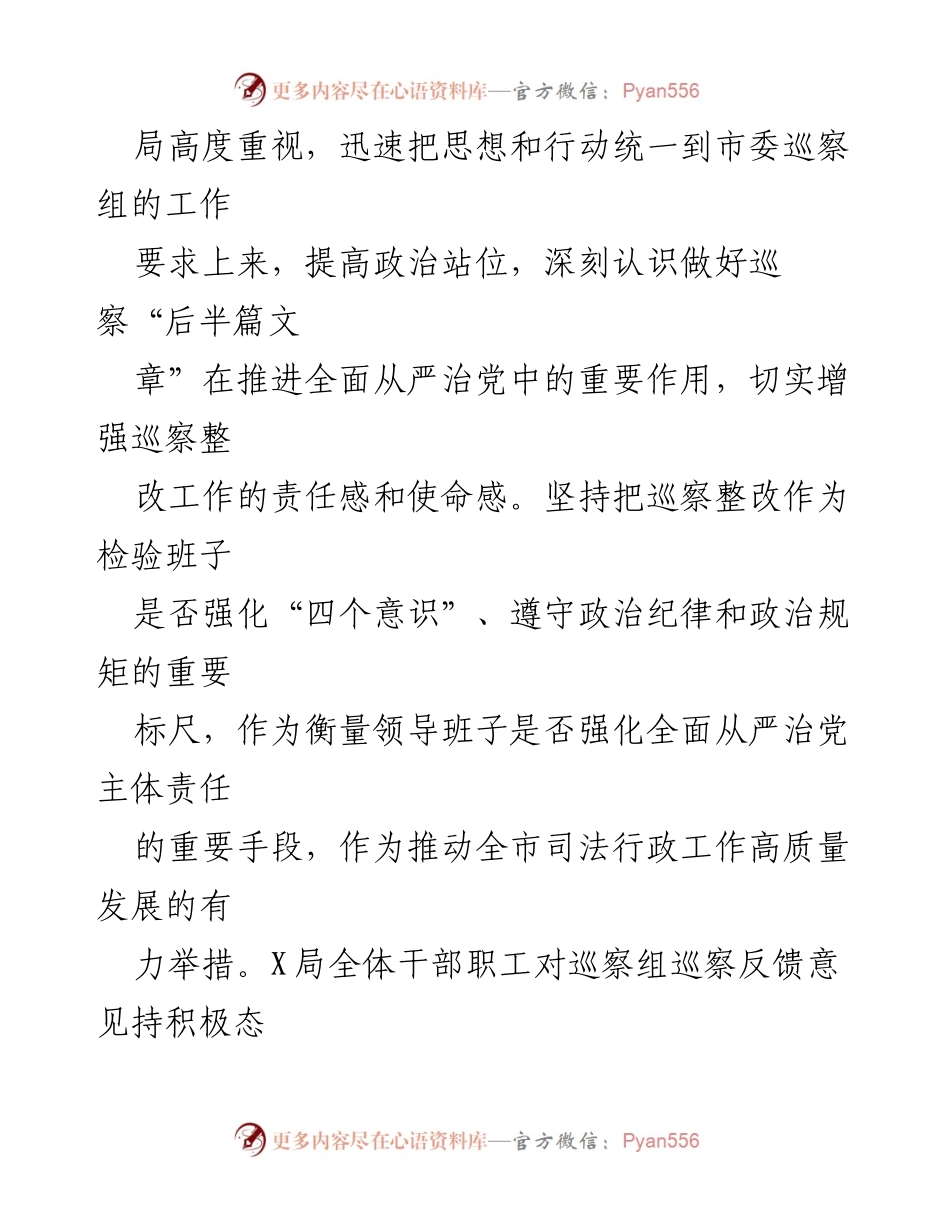 [报告] 巡察整改 - 市司法局巡察“回头看”整改进展情况报告.docx_第2页