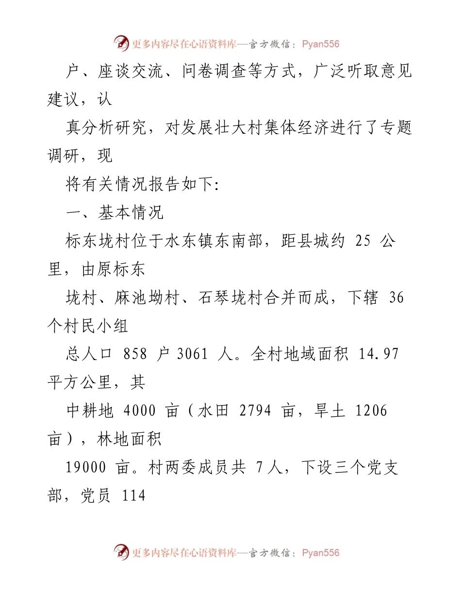 [调研报告] 村级经济发展 - 标东垅村集体经济发展调研报告.docx_第2页