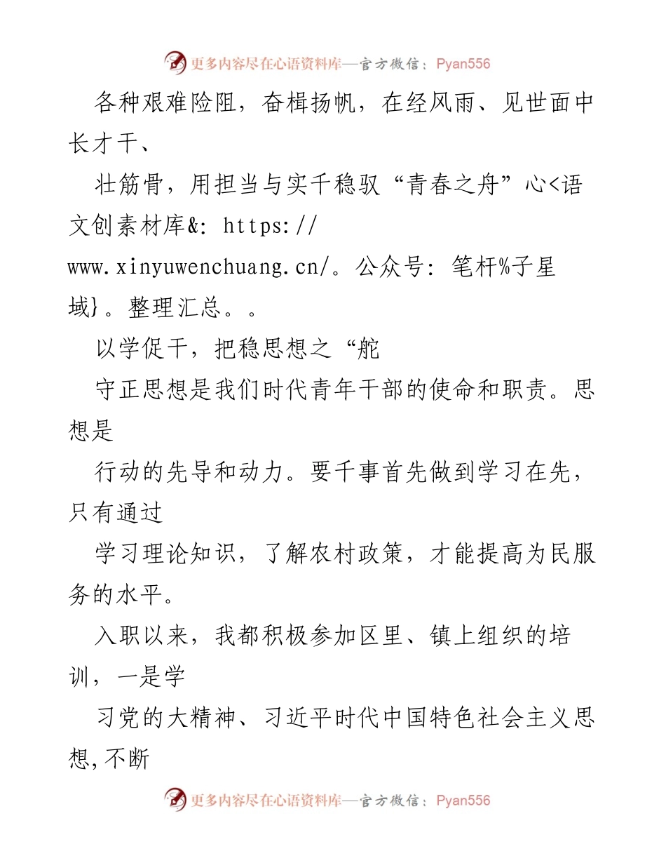 [党课稿] 青年干部培训 - 青春之舟：以学促干、以干促行的担当精神.docx_第2页