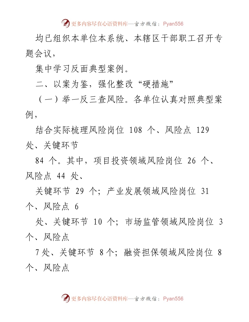 [报告] 工作总结 - 扎实开展破坏营商环境典型案例警示教育情况总结报告.docx_第2页