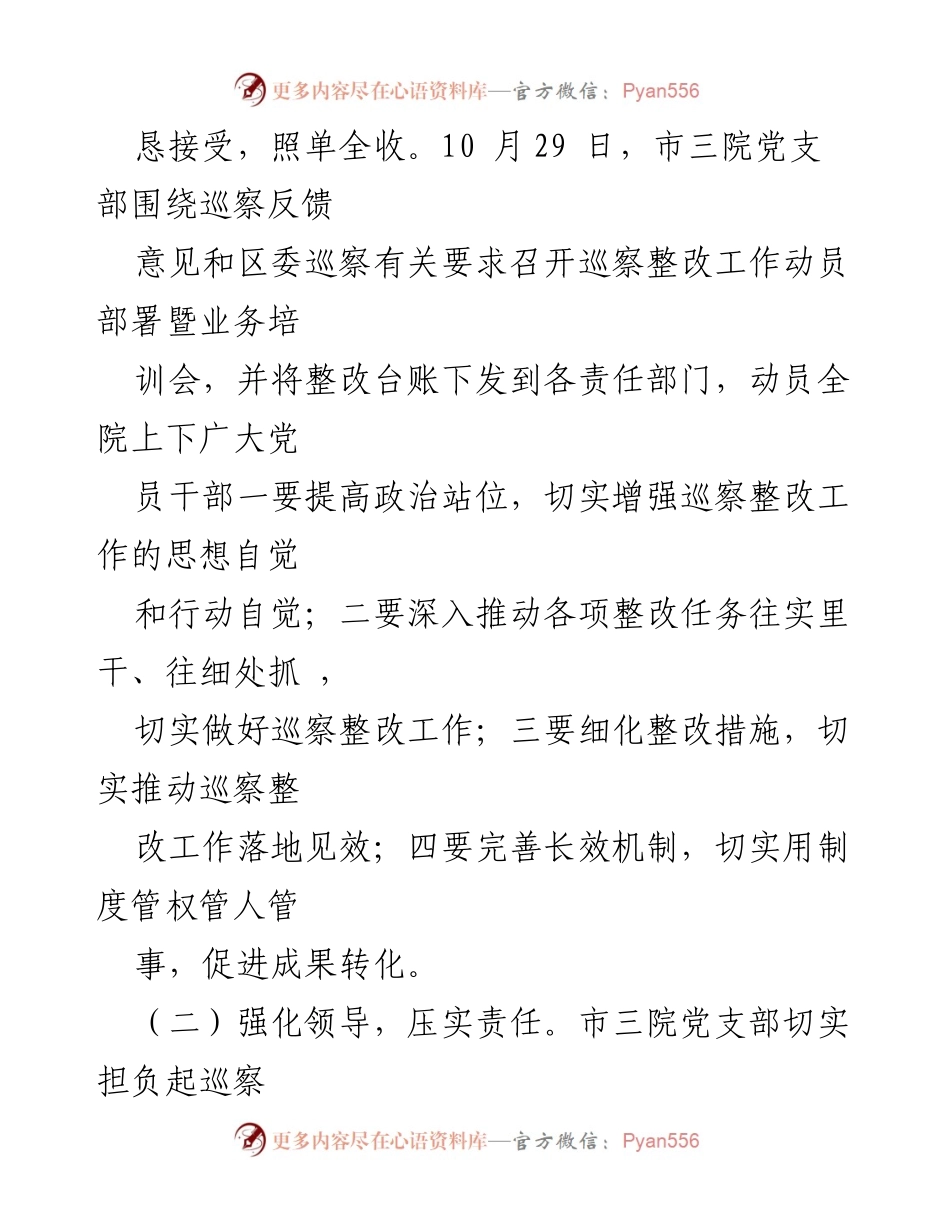 [报告] 医院巡察整改 - XX市XX医院巡察整改进展情况报告.docx_第2页