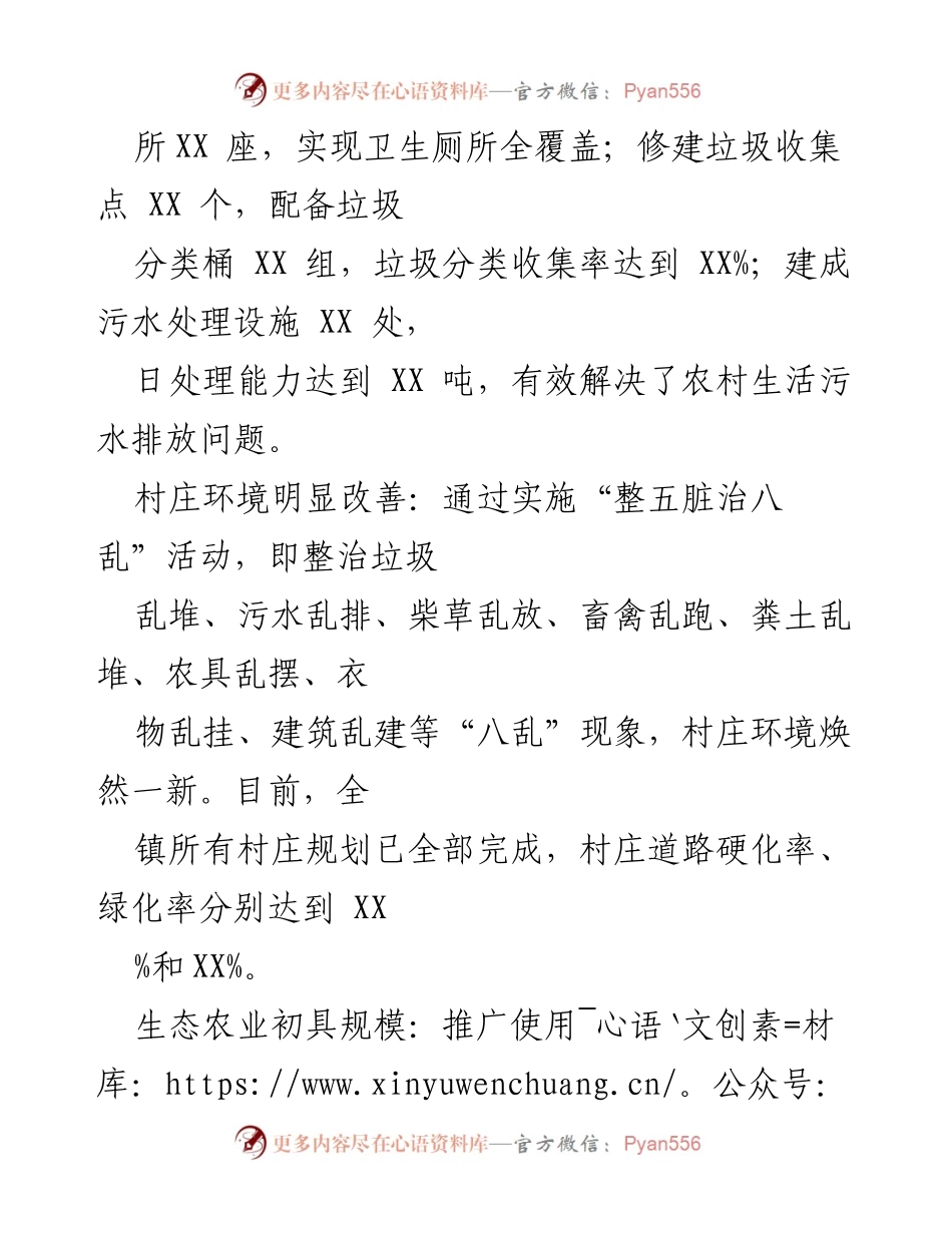 [调研报告] XX 镇 - 2024 年乡村环境治理成效与村民参与情况分析.docx_第2页