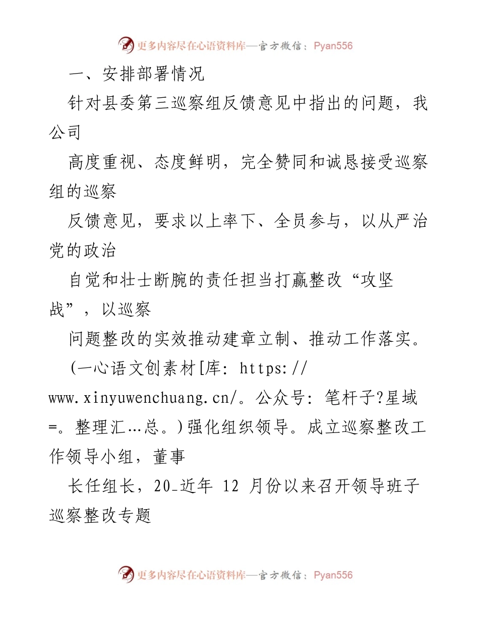 [报告] 房地产公司巡察 - 房地产公司巡察反馈意见整改落实情况报告.docx_第2页