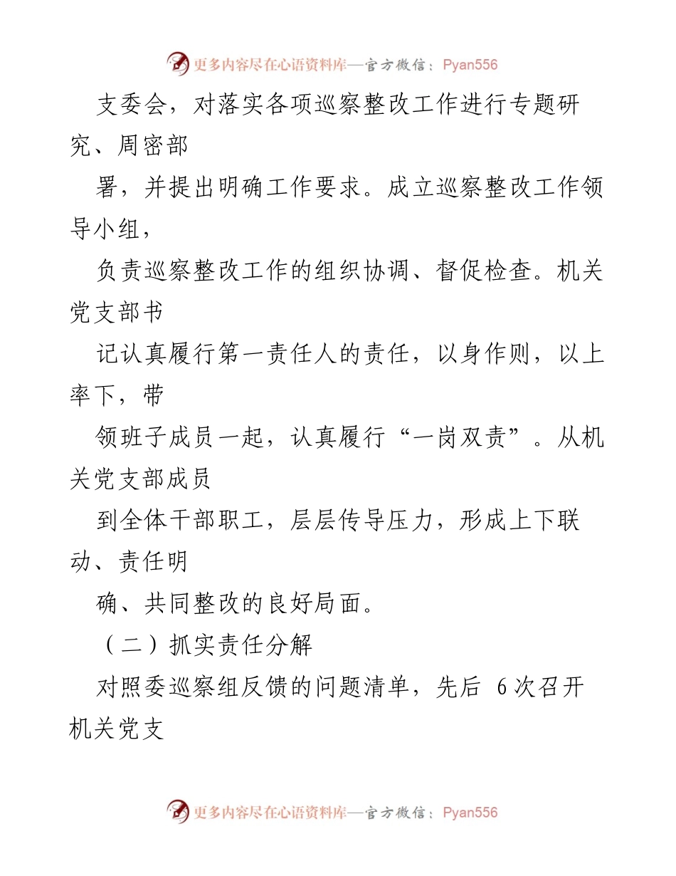 [报告] 巡察整改 - 市计划生育协会机关党支部巡察整改进展情况报告.docx_第2页