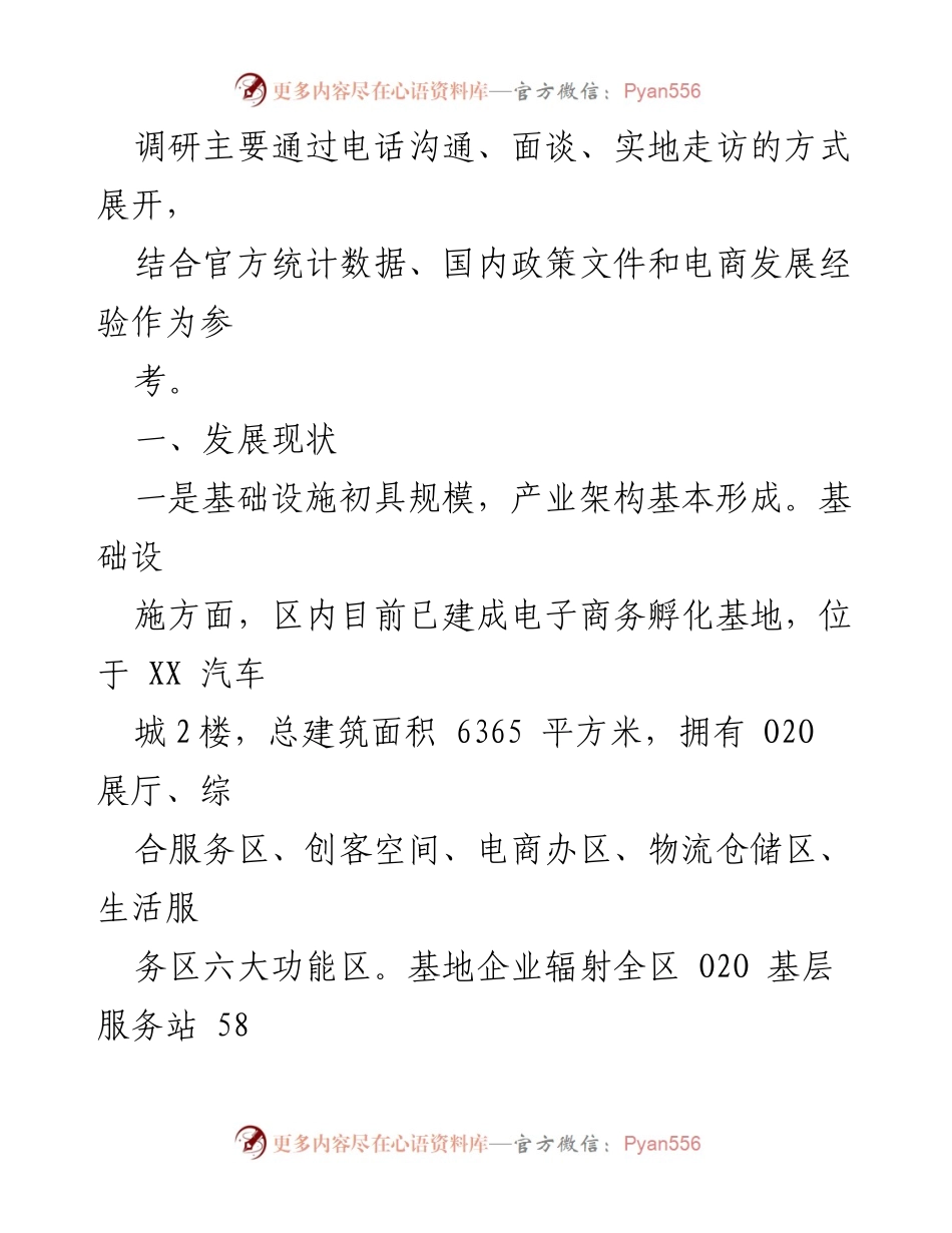 [调研报告] 电子商务发展 - XX区电子商务发展现状与建议调研报告.docx_第2页