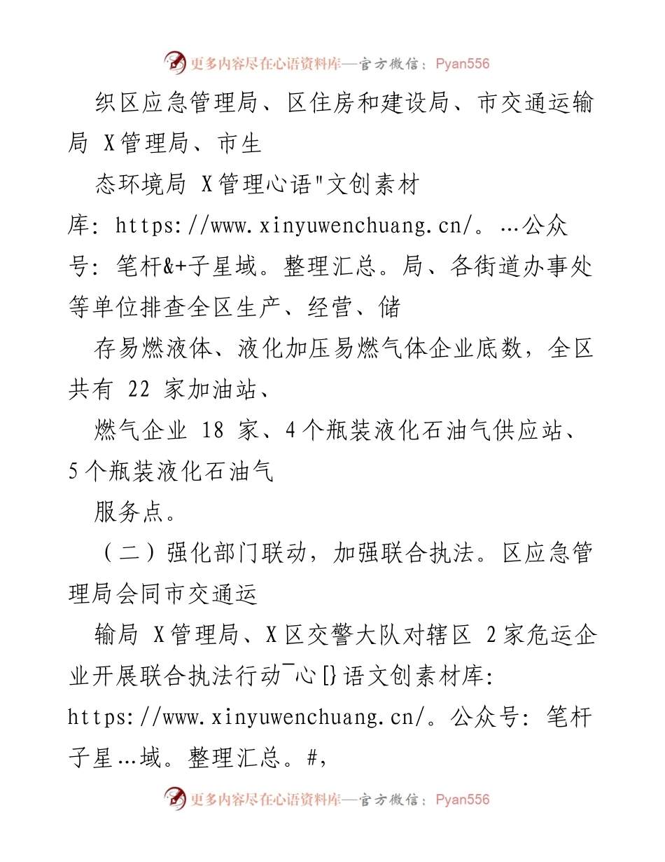 [报告] 安全治理 - 深刻吸取事故教训，迅速开展危险化学品道路运输专项治理行动情况汇报.docx_第2页