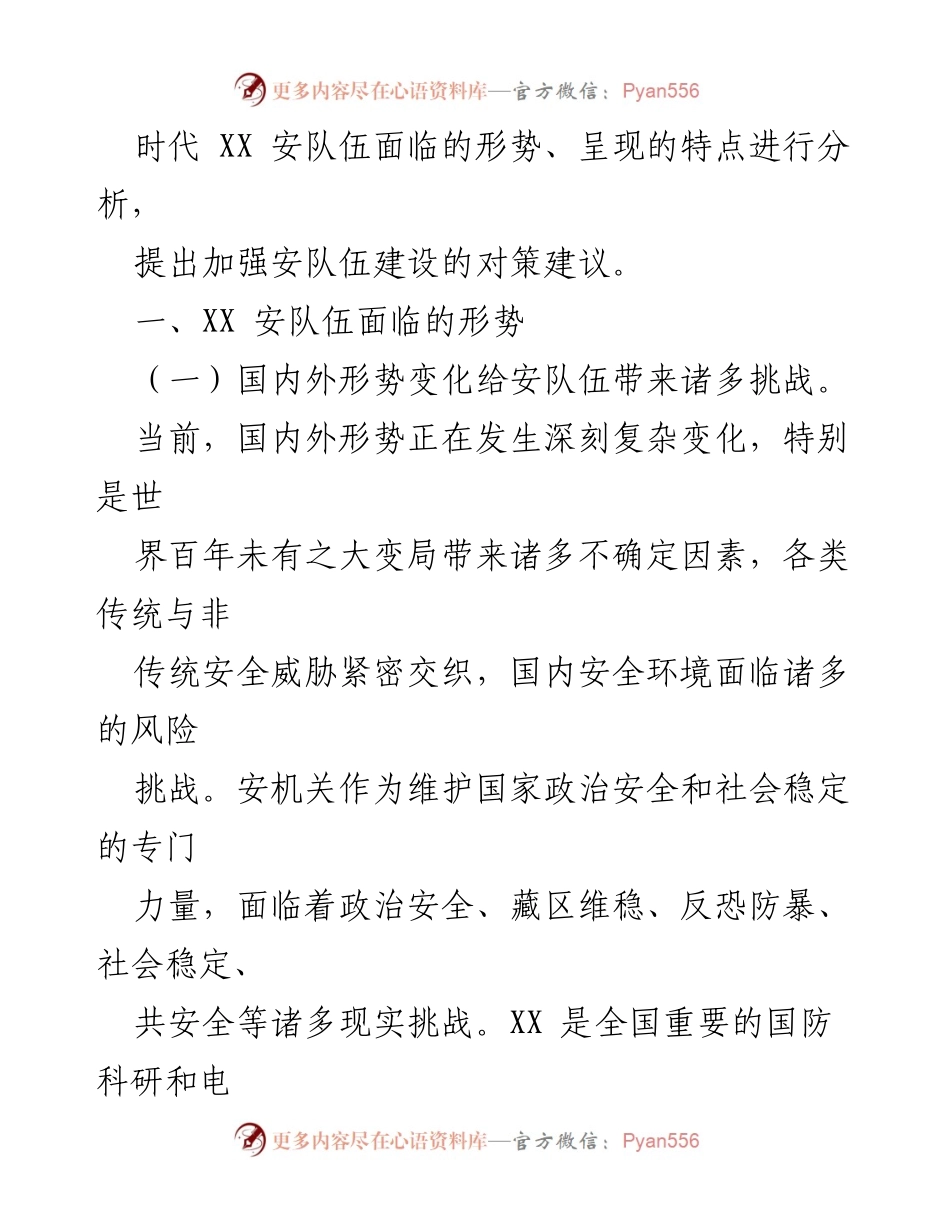 [调研报告] 安全队伍建设 - 时代安队伍面临的形势与对策建议分析.docx_第2页