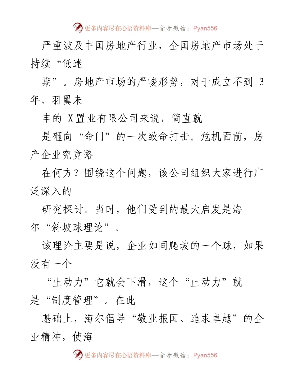 [调研报告] X置业有限公司高质量发展 - 文化至高无上：X置业有限公司高质量发展的探索与实践.docx_第2页