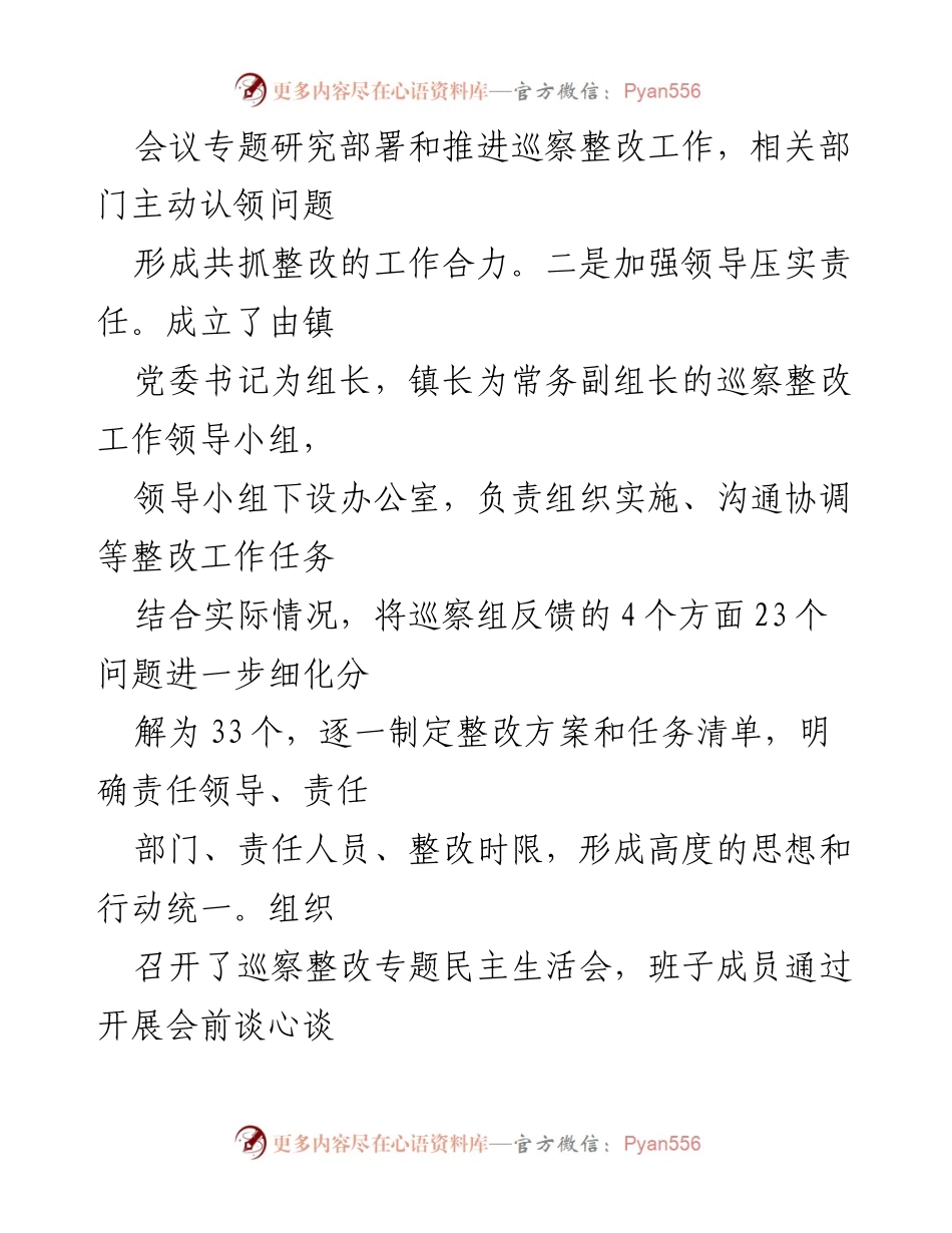 [报告] 巡察整改 - XX镇巡察整改工作阶段性进展情况报告.docx_第2页
