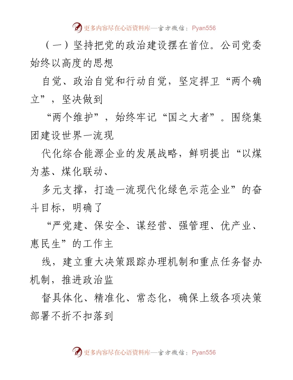 [报告] 公司党委会议 - 2024年上半年全面从严治党工作推进情况报告.docx_第2页