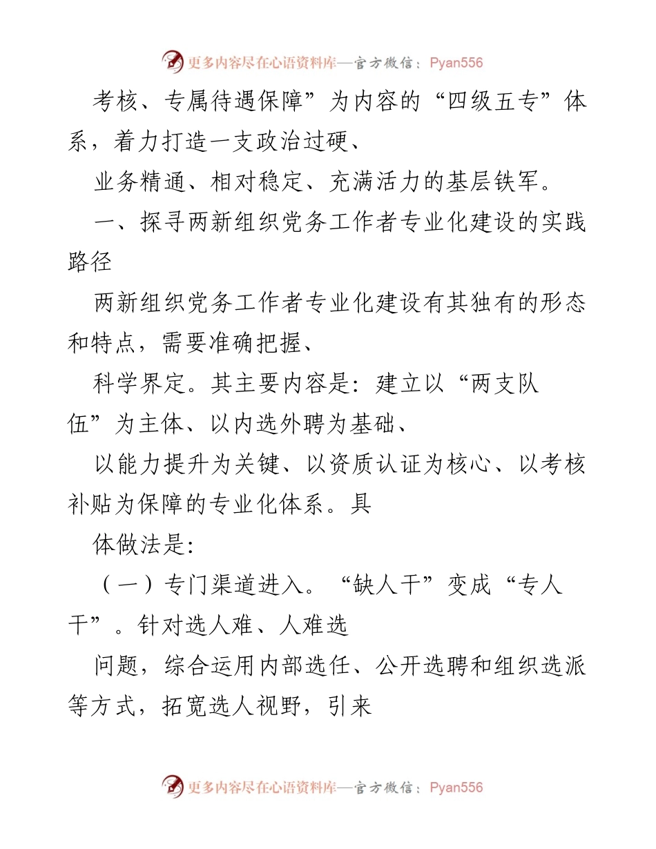 [调研报告] 党建工作 - 两新组织党务工作者专业化建设的实践与思考.docx_第2页