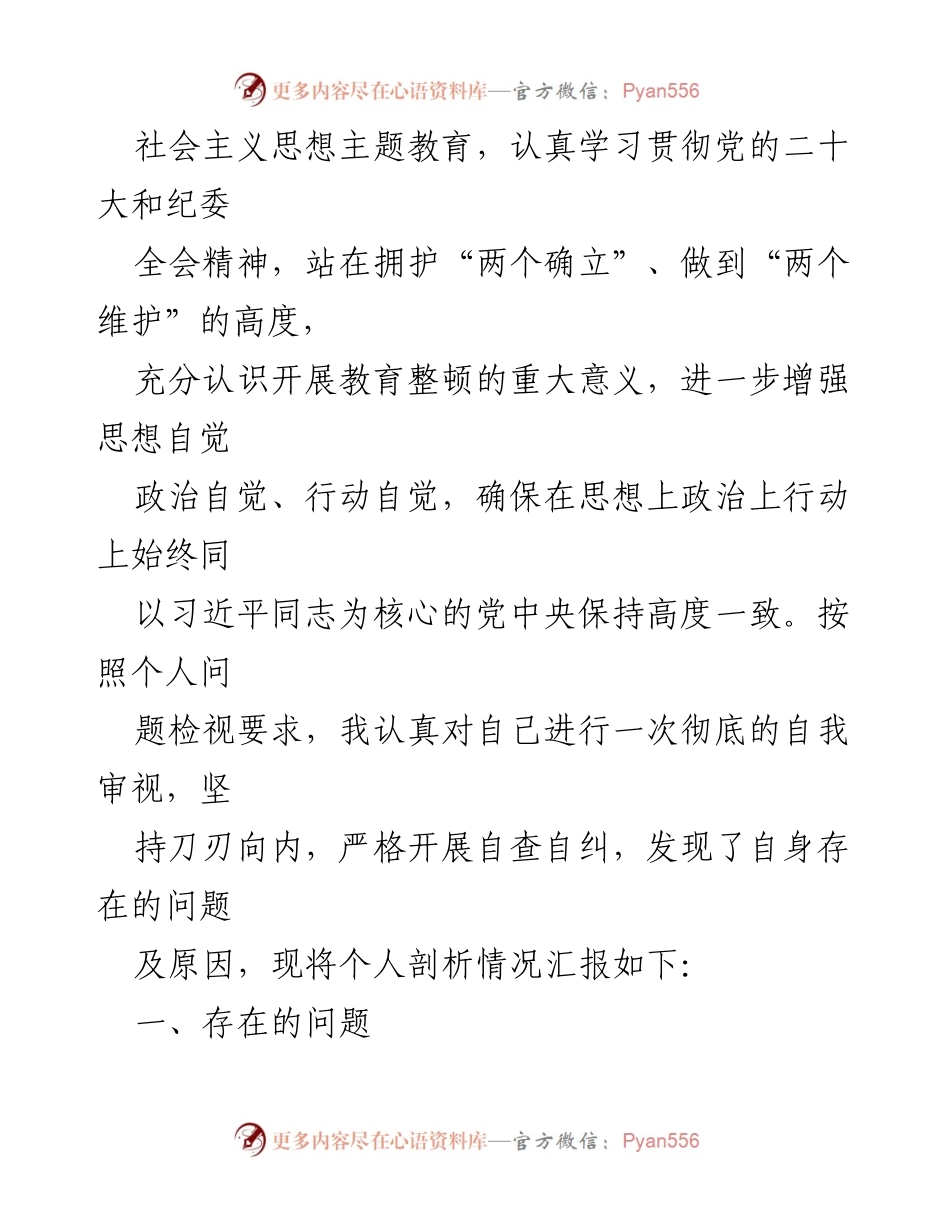 [报告] 纪检监察干部教育整顿 - 纪检监察干部党性分析与自我检视报告.docx_第2页