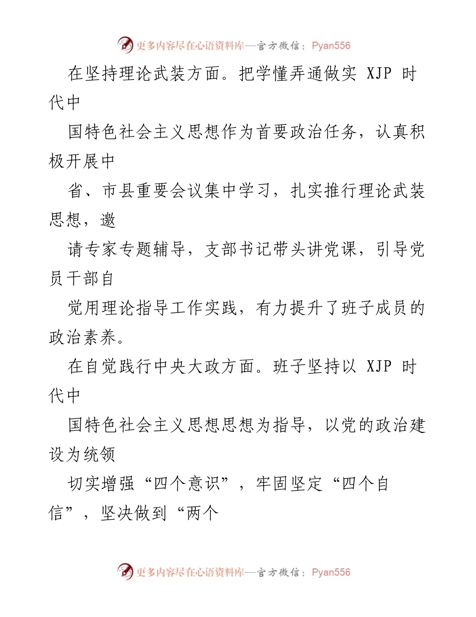 [报告] 纪检工作 - XX 领导班子政治画像报告.docx_第2页