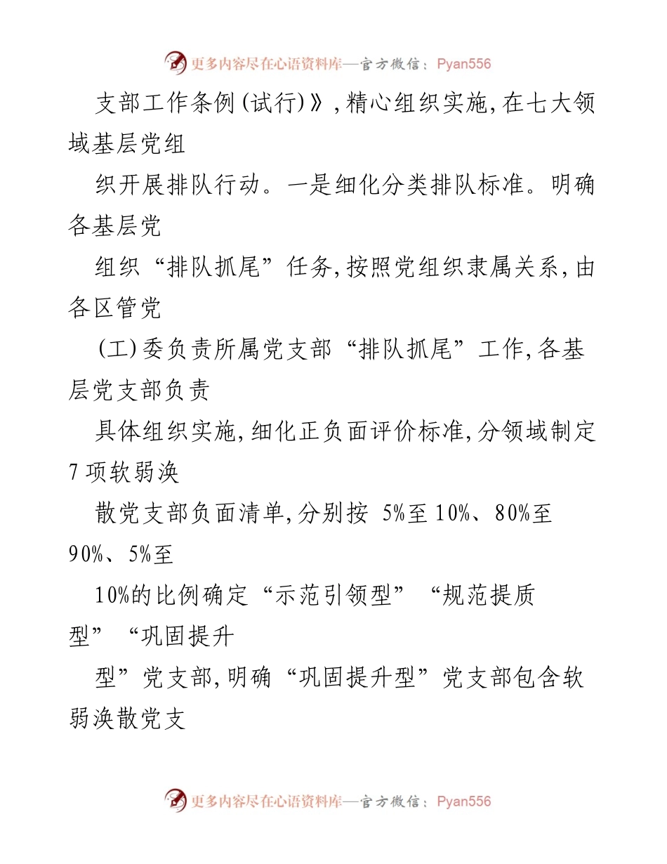[调研报告] 党建工作 - 推动基层党组织建设的“排队抓尾”行动实施报告.docx_第2页