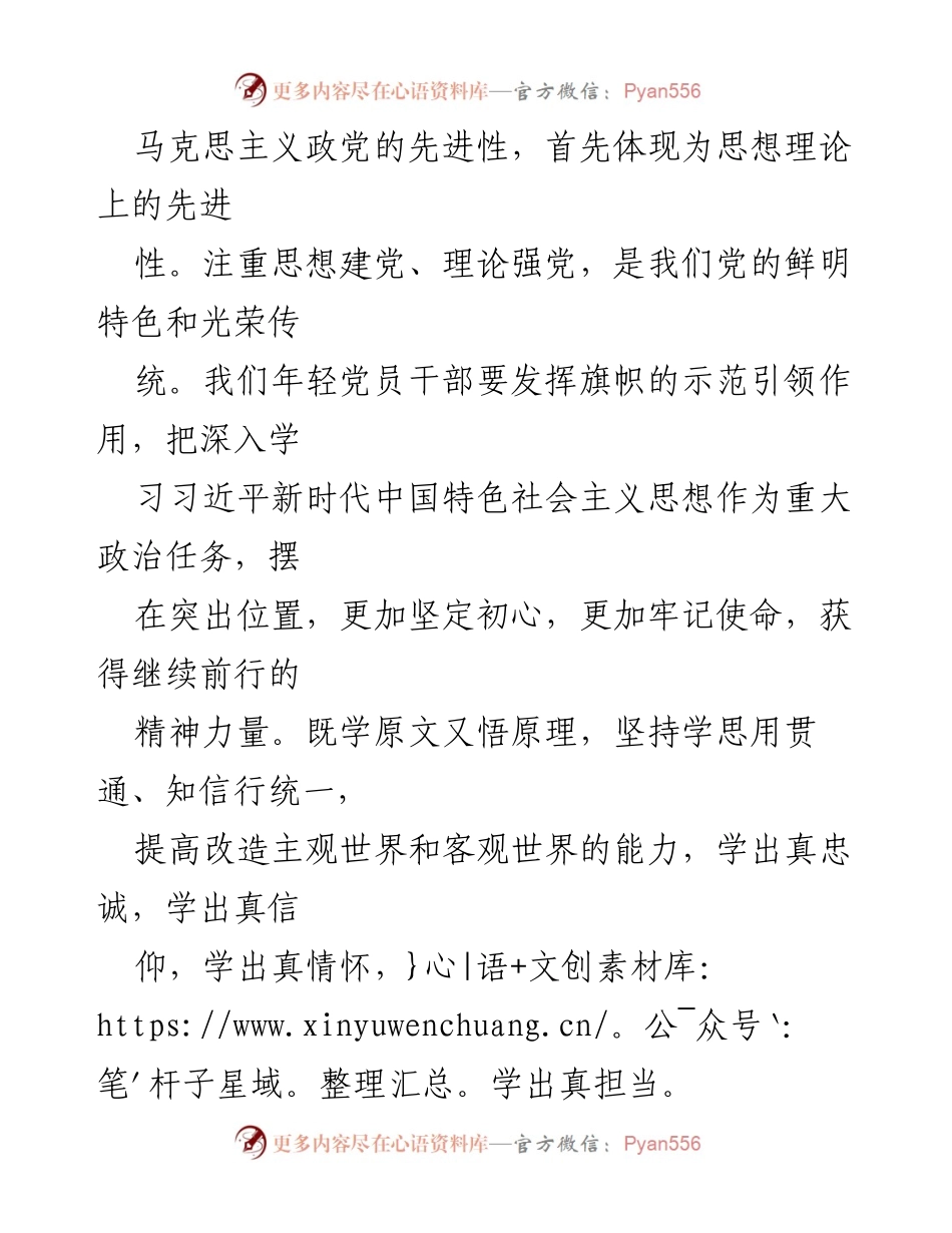 [党课] 党员干部培训 - 年轻党员干部争做“鲜红的旗帜”.docx_第2页