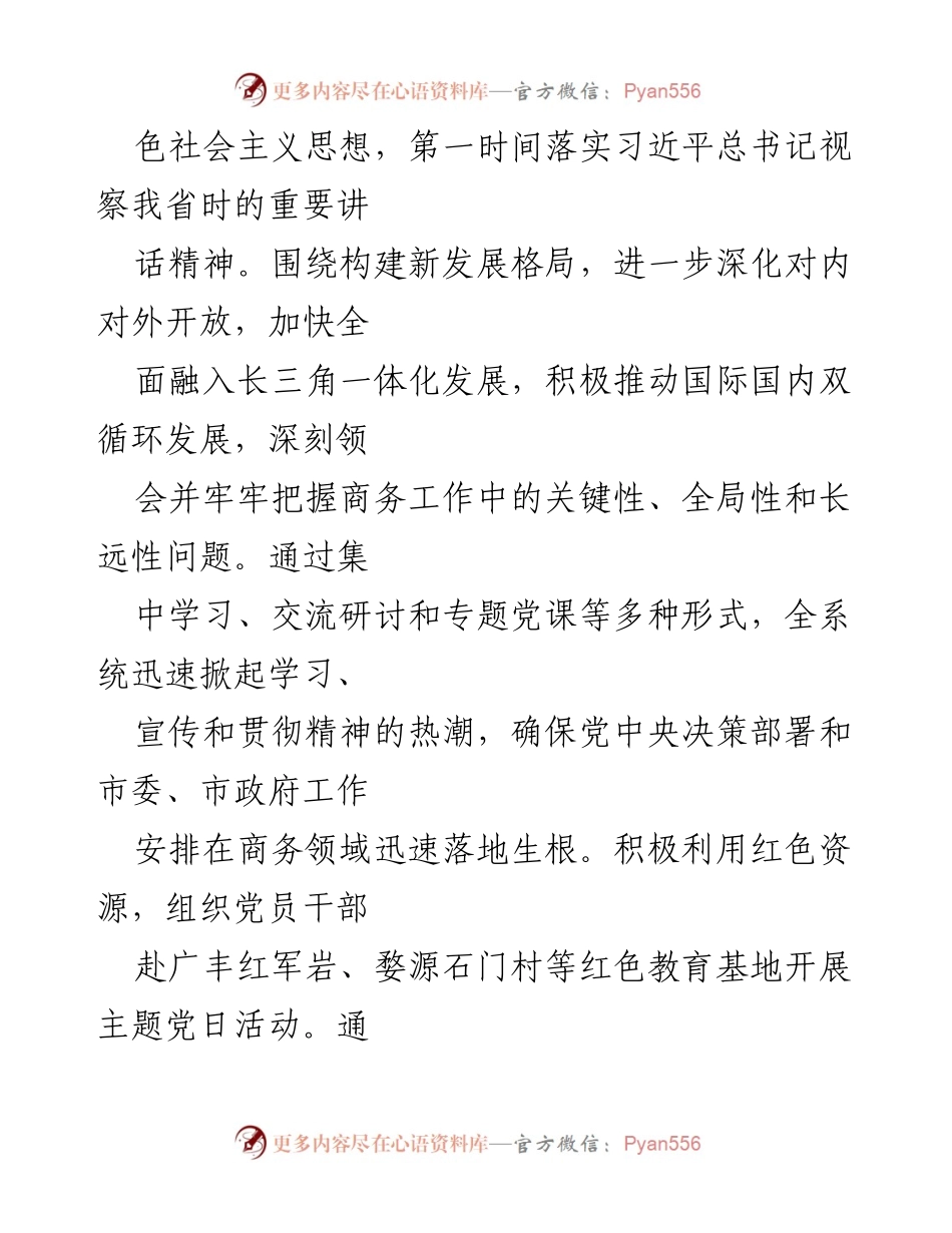 [报告] 商务局党建工作 - 商务局党建引领模范机关创建工作情况报告.docx_第2页