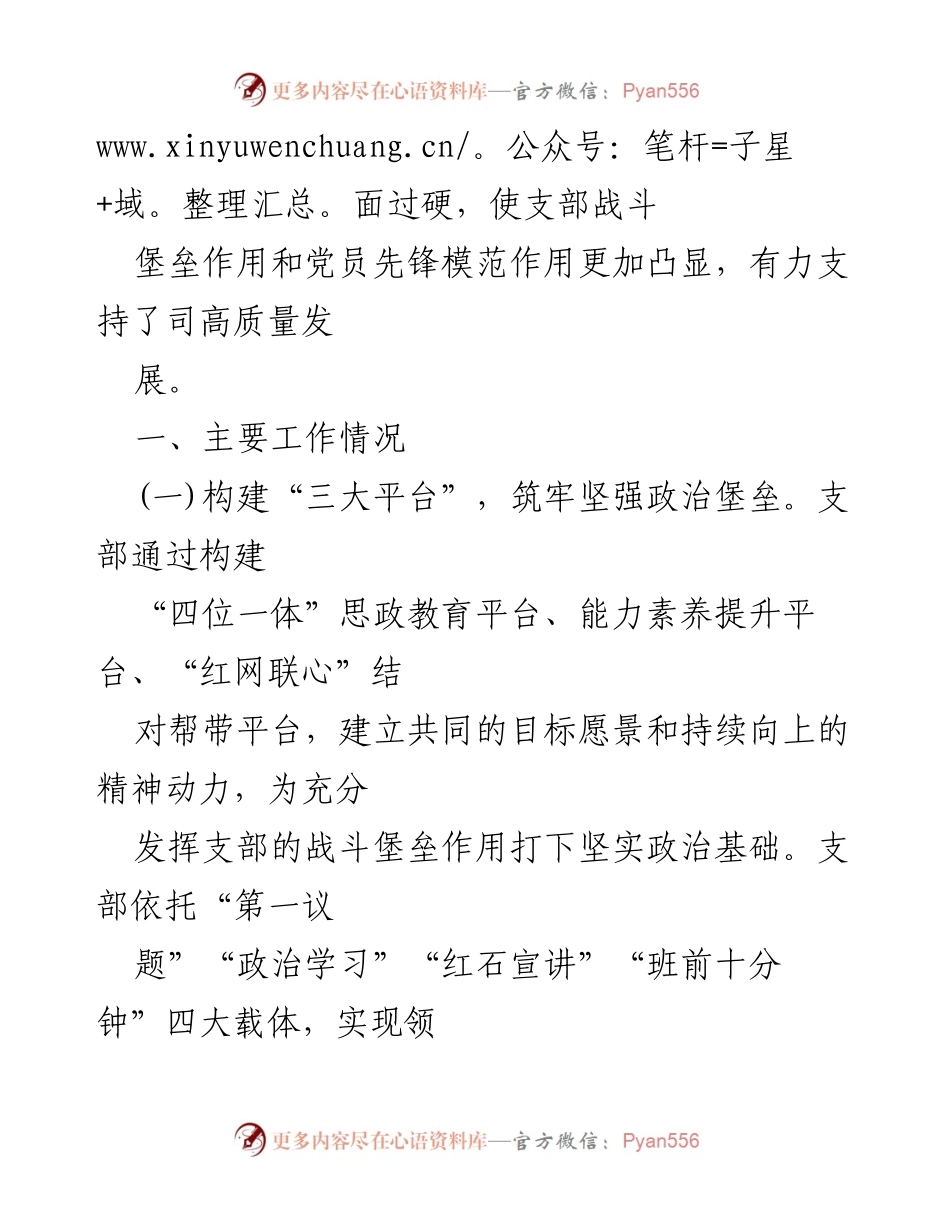 [报告] 国企党支部 - 2024年全面从严治党主体责任落实情况总结.docx_第2页