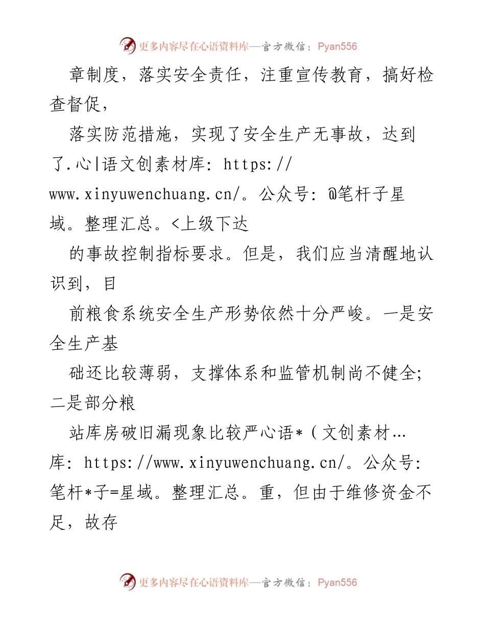 [调研报告] 安全生产 - 加强粮食系统安全生产管理的建议.docx_第2页