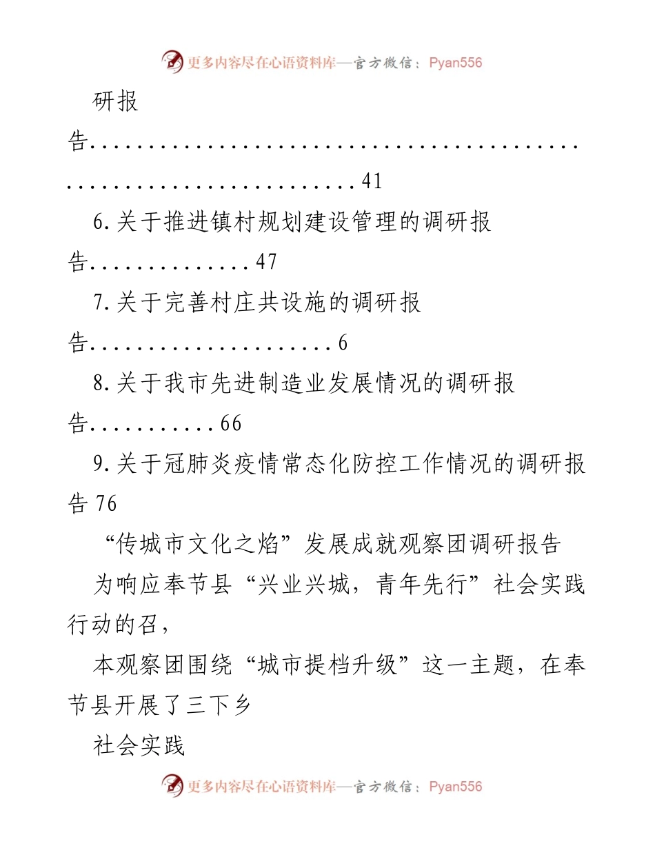 [调研报告] “传城市文化之焰”发展成就观察团调研总结.docx_第2页