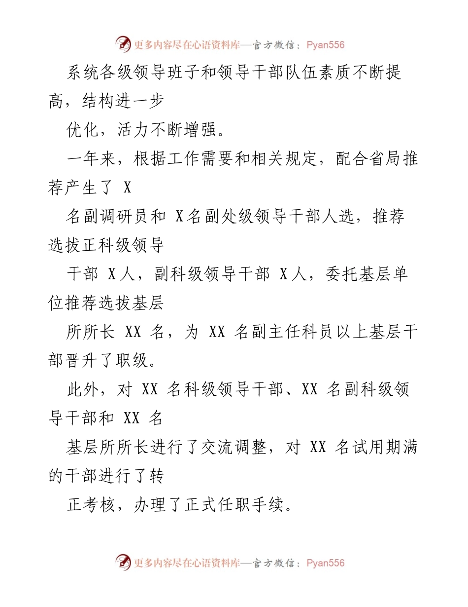 [报告] 税务局党委 - XX年干部选拔任用工作情况总结报告.docx_第2页