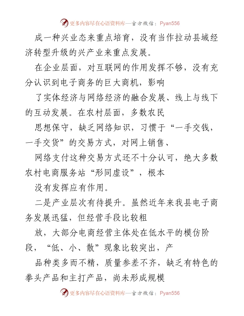 [调研报告] 电子商务发展监督 - 我县电子商务发展现状及问题调研报告.docx_第2页