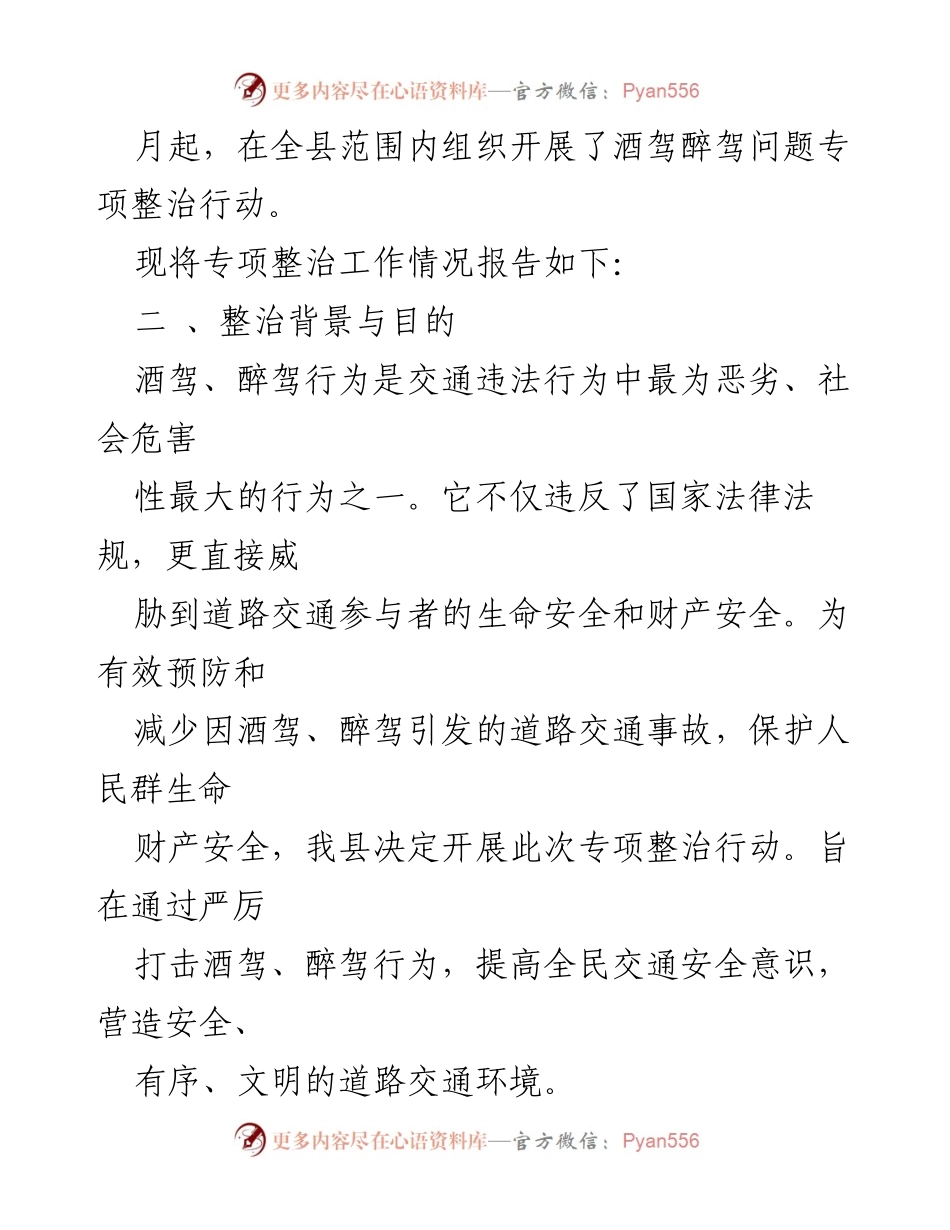 [报告] 专项整治行动 - X县酒驾醉驾专项整治工作情况总结.docx_第2页