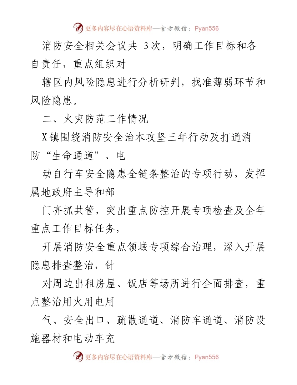 [调研报告] X镇人民政府 - 2024年上半年消防安全形势分析与防范工作总结.docx_第2页