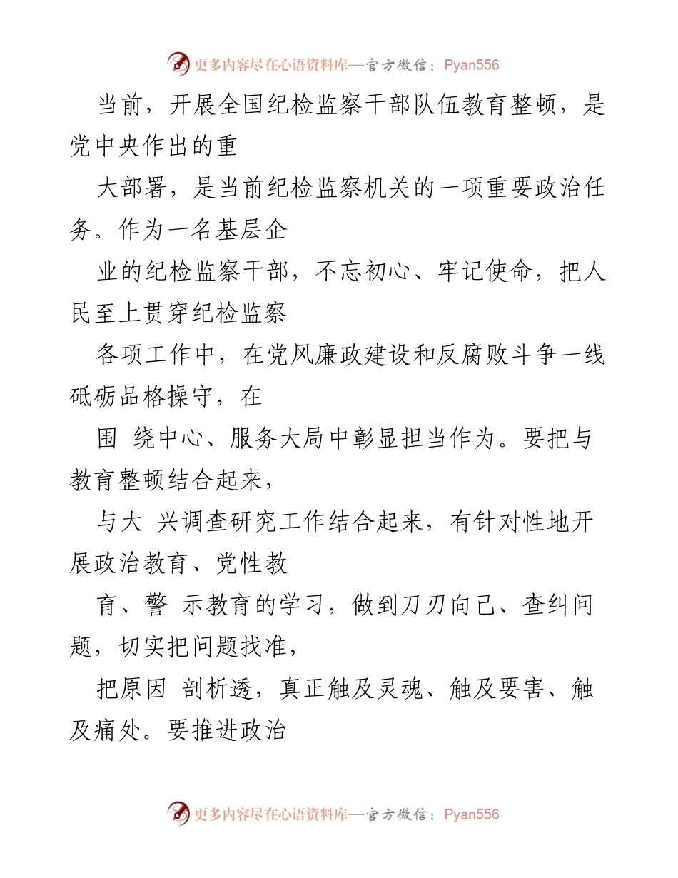 [党性分析报告] 纪检监察干部队伍教育整顿 - 深刻剖析个人党性与整改措施.docx_第2页
