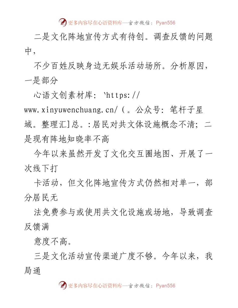 [报告] 文化服务自查 - 提升市北文化满意度的整改措施与分析.docx_第2页