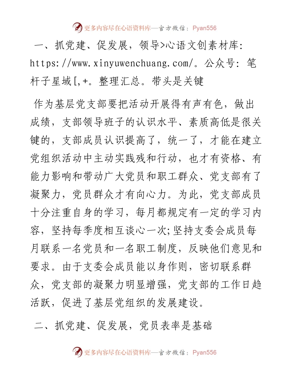 -202X公司党支部“抓党建、促发展”经验材料.docx_第2页