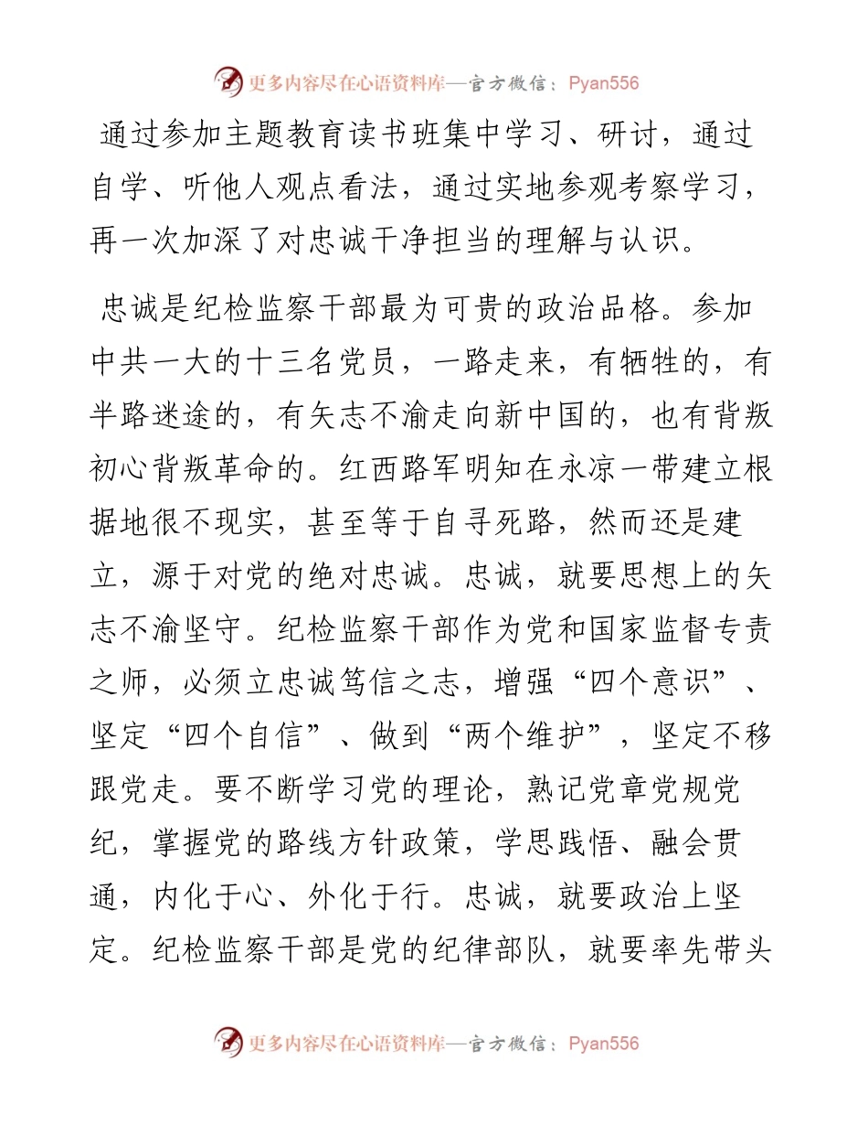 101103练就忠诚干净担当不坏之身纪检监察干部谈主题教育体会.docx_第2页