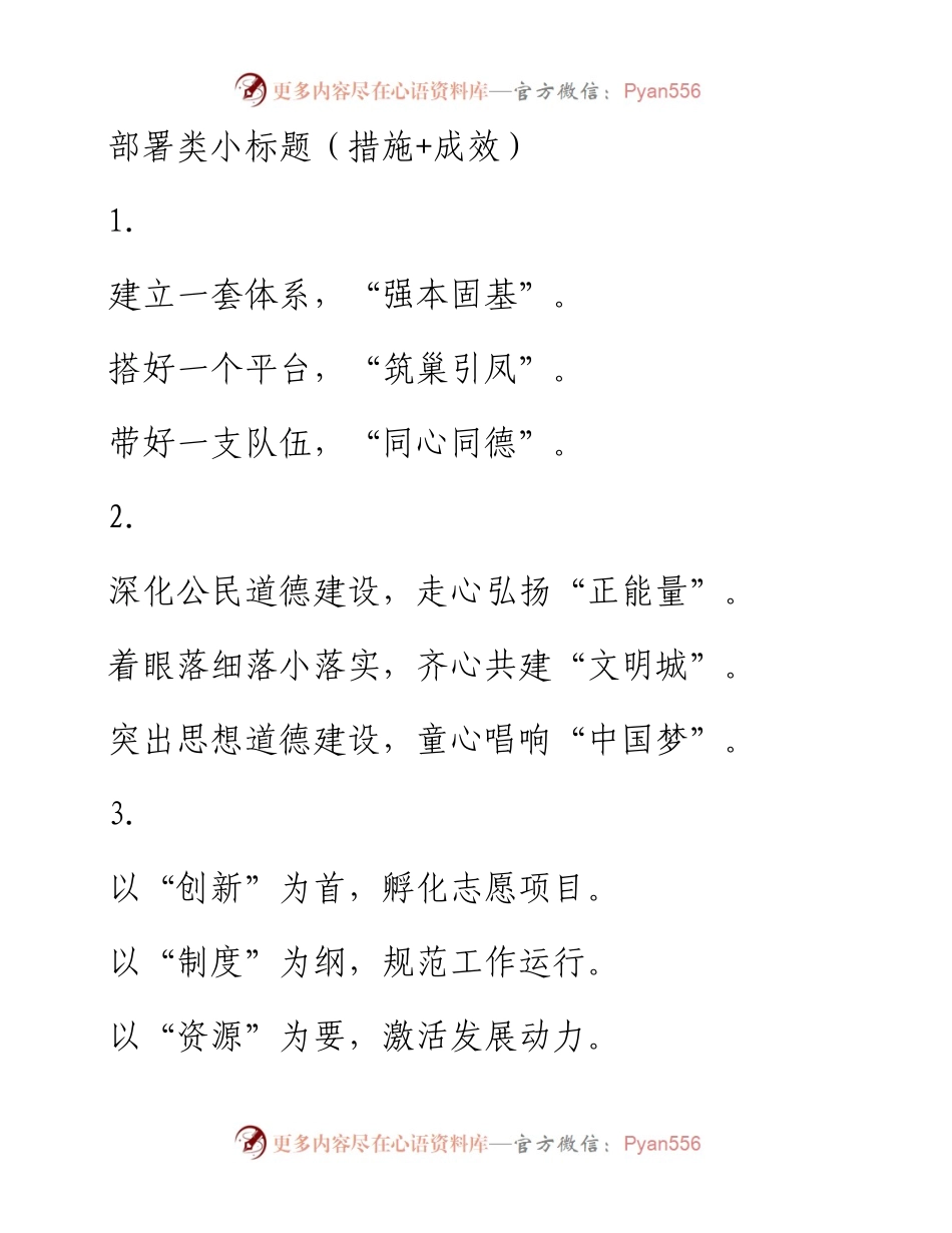0521笔友分享部署类小标题措施成效.docx_第1页