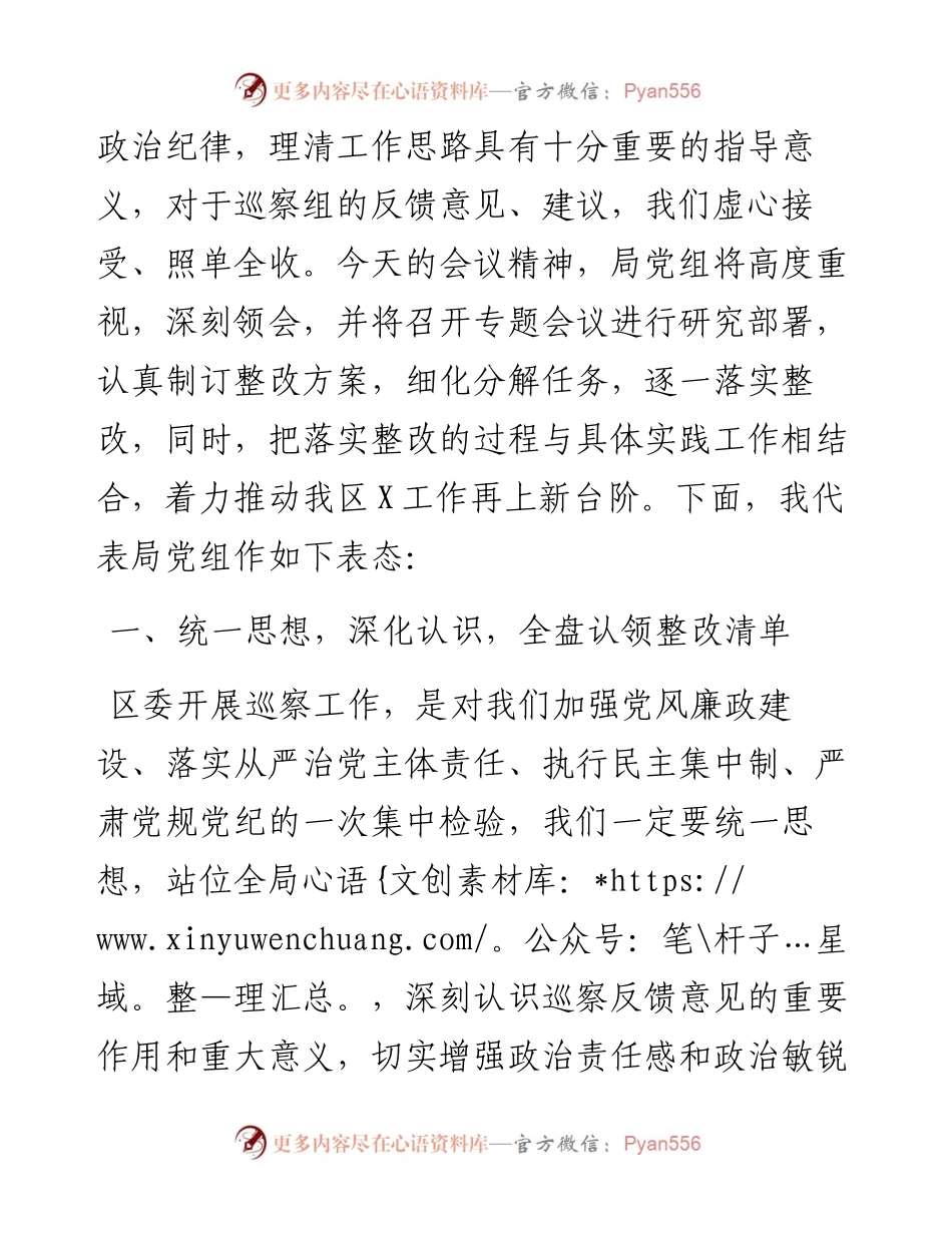 03047-在巡察工作情况反馈会上的整改表态发言.docx_第2页