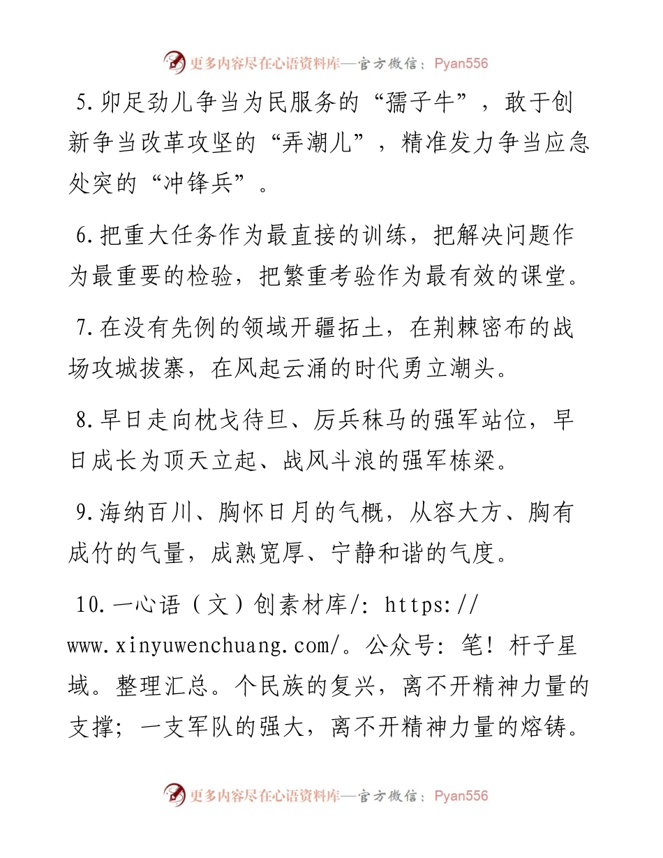 0203“部队建设”类有关排比句大全（40条）.docx_第2页