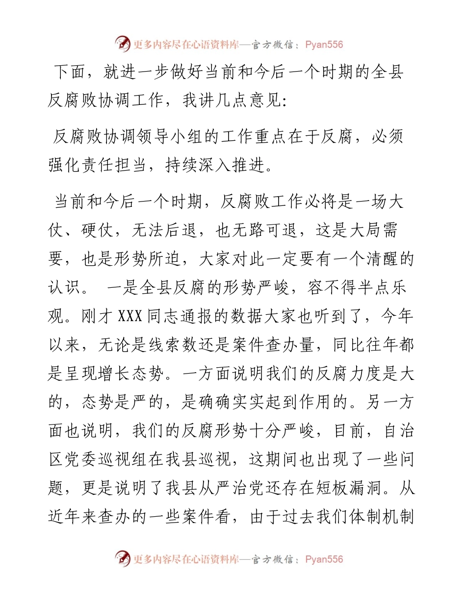 073003县委书记在反腐败协调领导小组的讲话.docx_第2页