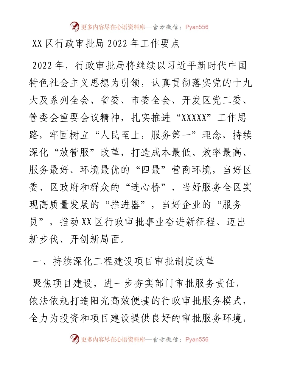 030474：XX区行政审批局工作要点.docx_第1页