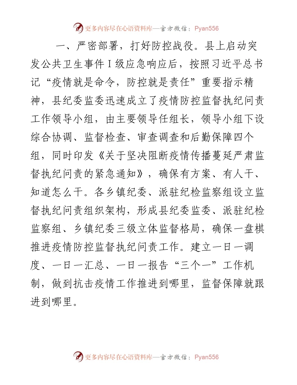 024、县纪委监委疫情防控监督执纪问责总结汇报.docx_第2页
