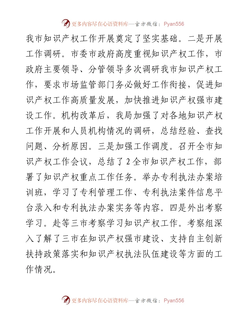 0217市场监管局知识产权工作开展情况汇报.docx_第2页